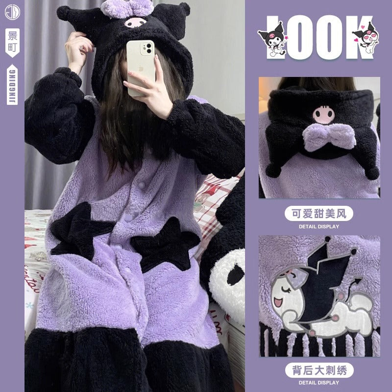 (Copy) Sanrio Pajamas Women's Velvet Sweet Plush Home Clothes Set