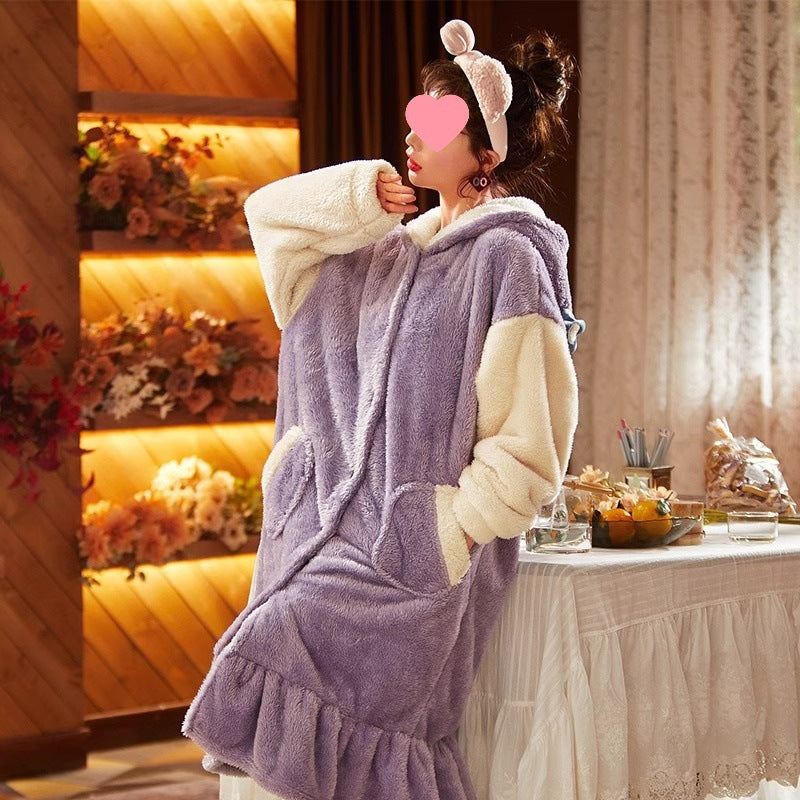 (Copy) Sanrio Pajamas Women's Velvet Sweet Plush Home Clothes Set