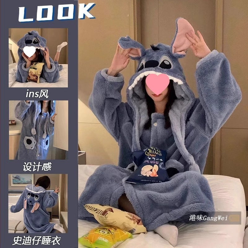 (Copy) Sanrio Pajamas Women's Velvet Sweet Plush Home Clothes Set