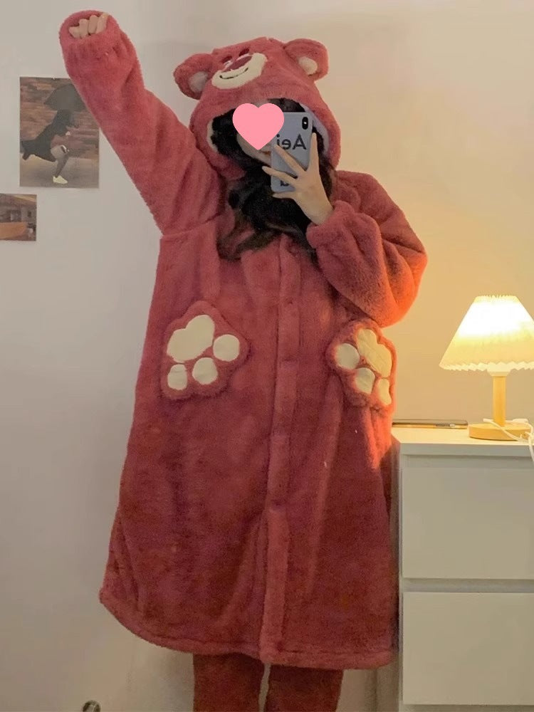 (Copy) Sanrio Pajamas Women's Velvet Sweet Plush Home Clothes Set