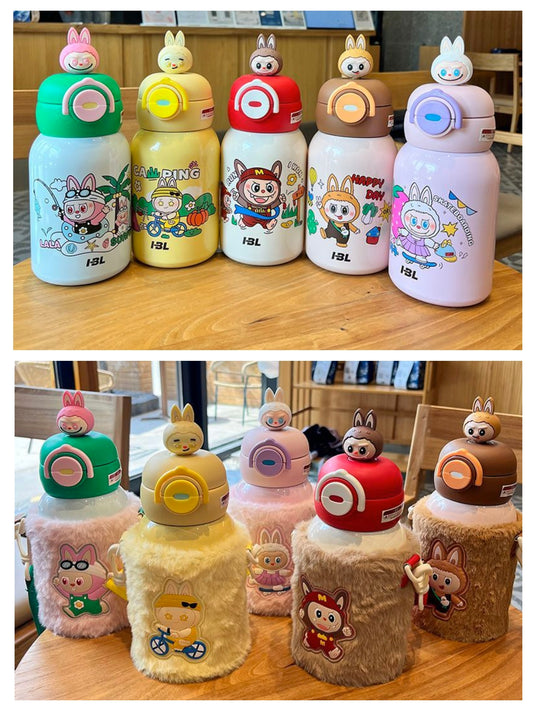 Portable Insulated Cup Water Bottle - Sanrio Insulated Cup - Labubu Insulated Cup - Stitch Insulated Cup - Kapibara Insulated Cup