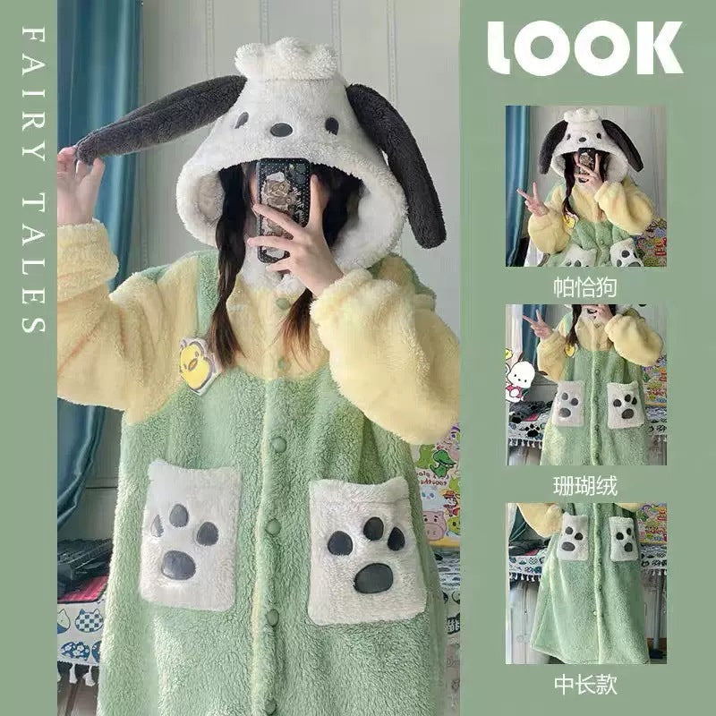 (Copy) Sanrio Pajamas Women's Velvet Sweet Plush Home Clothes Set