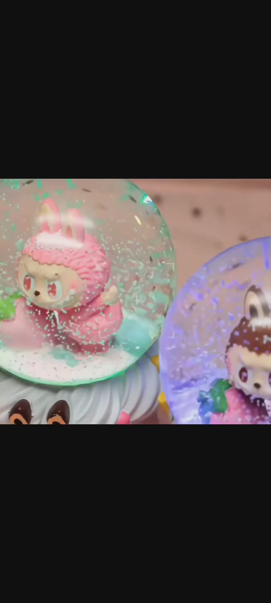 Bubu，  Santa Claus and Snowman --- Snow-Floating Music Box Night Light,  Christmas Gift